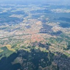Flugwegposition um 12:49:07: Aufgenommen in der Nähe von Bamberg, Deutschland in 2372 Meter